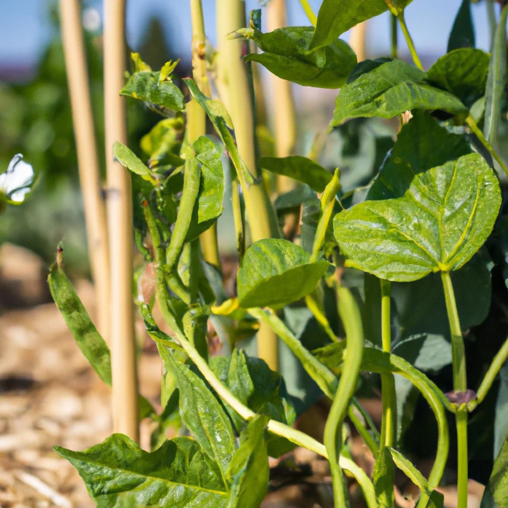 Green Beans in raised bed garden