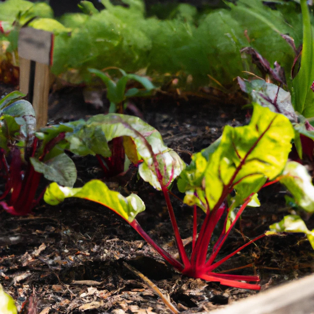 Beets in raised bed garden