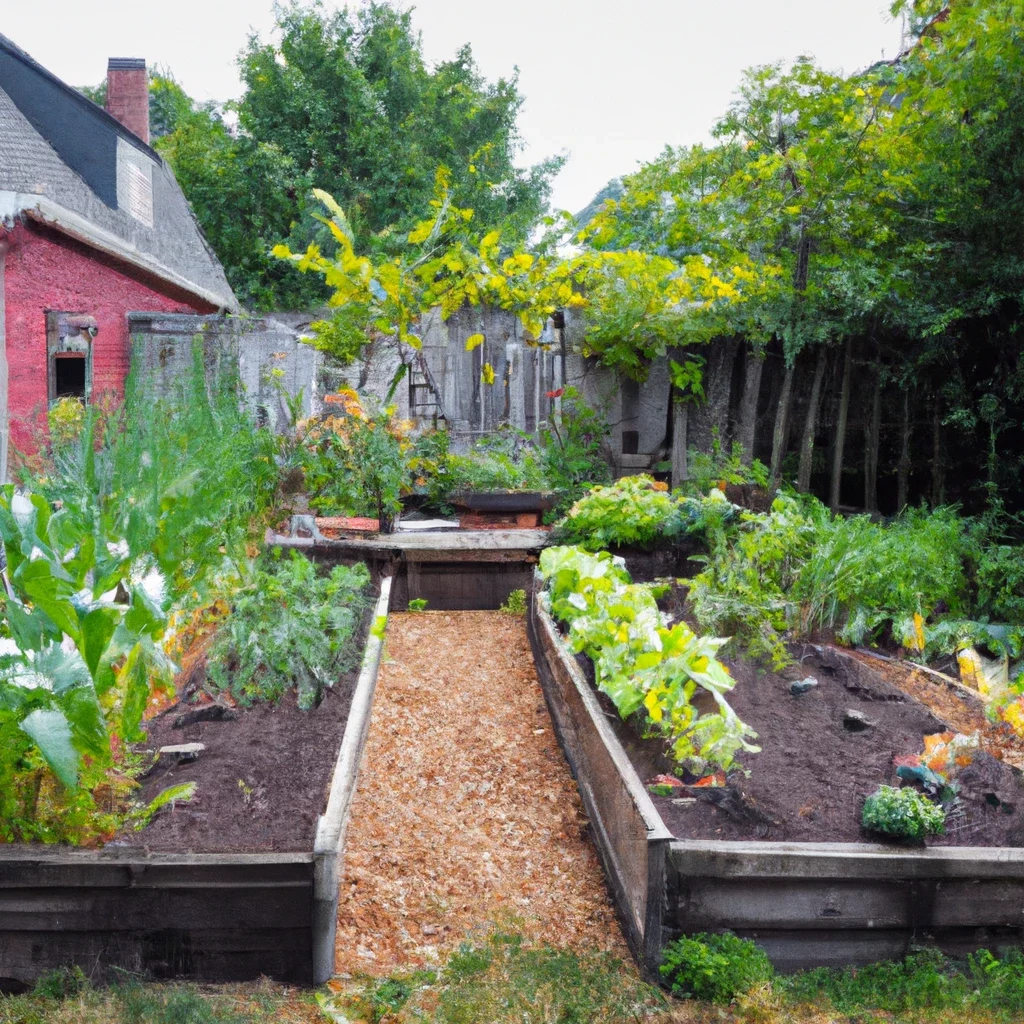 raised garden bed with vegetables