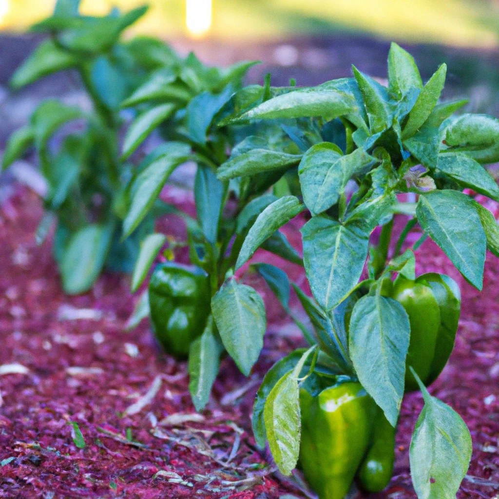 Bell Peppers in raised bed garden