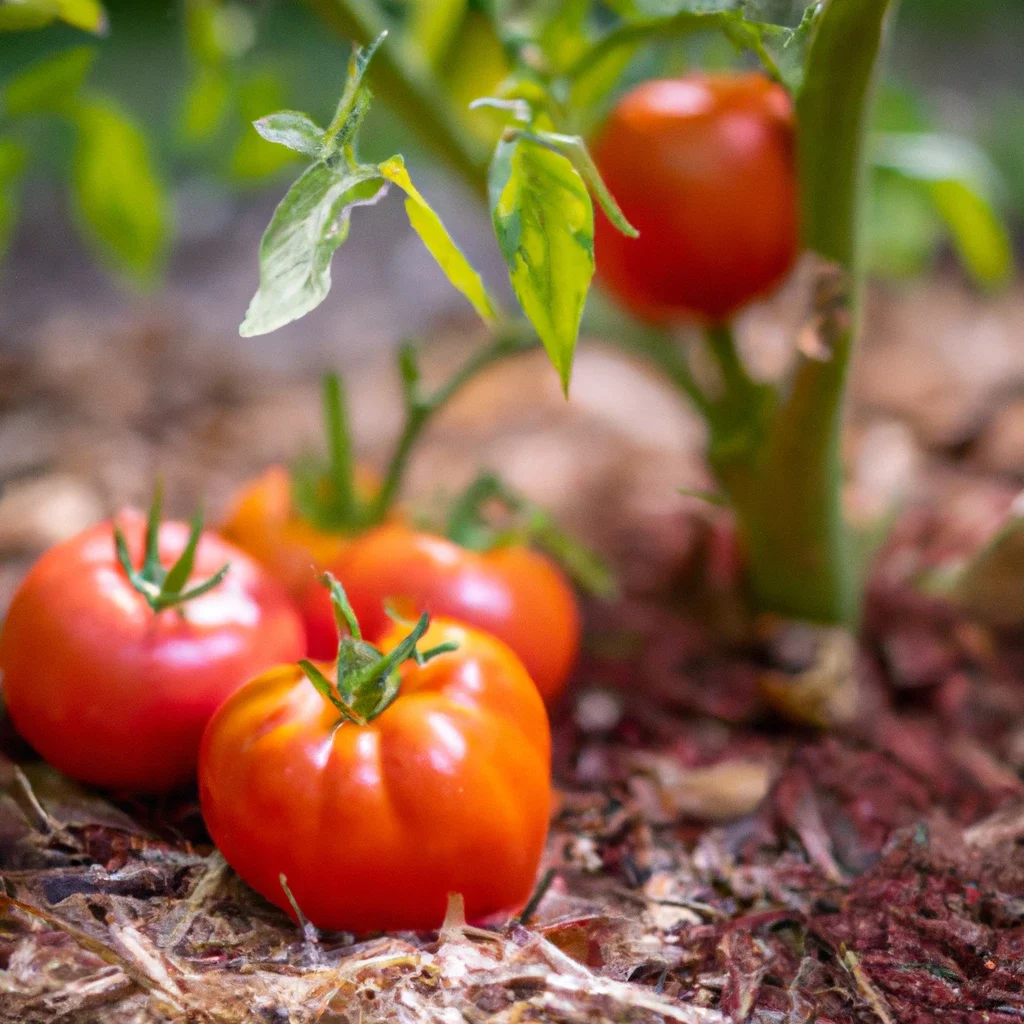 Tomatoes in raised bed garden