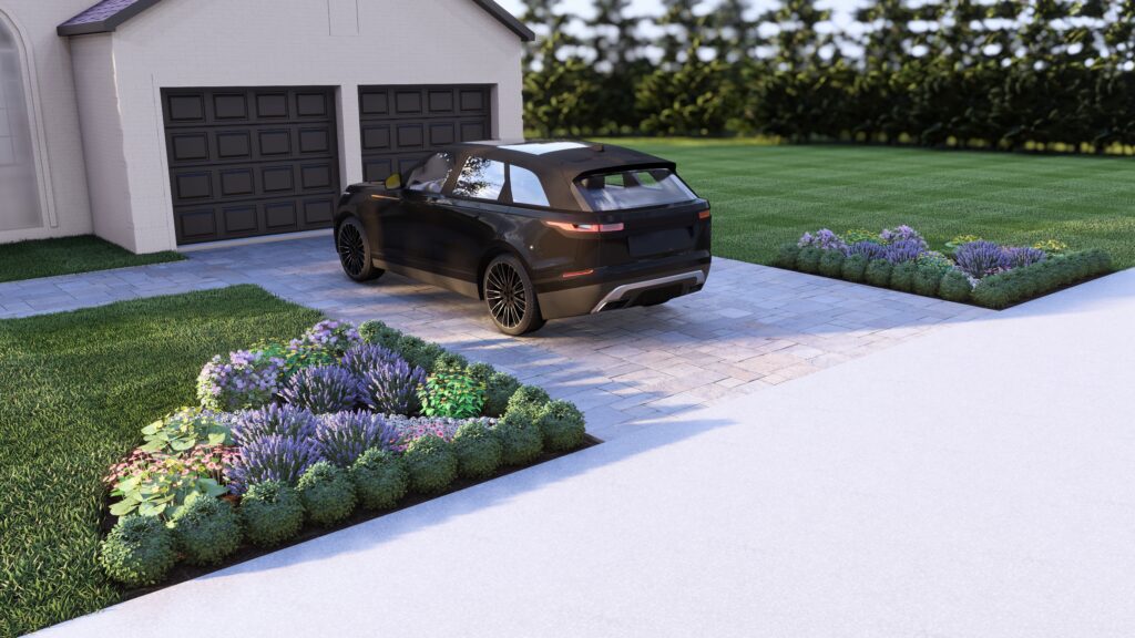 DIY Flower Bed At End Of Driveway